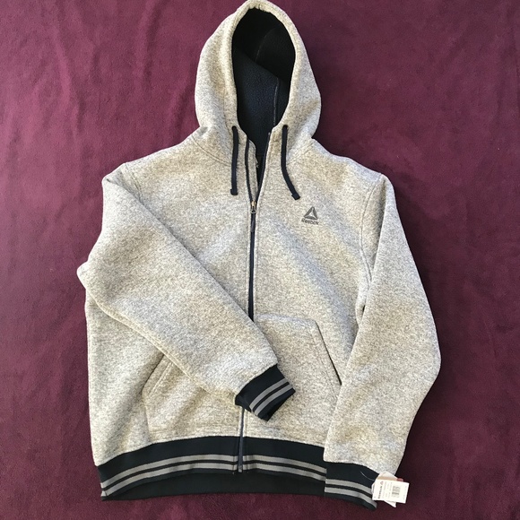 Reebok Heavy Winter Fleece Jacket Sweater Size XL - Picture 2 of 6